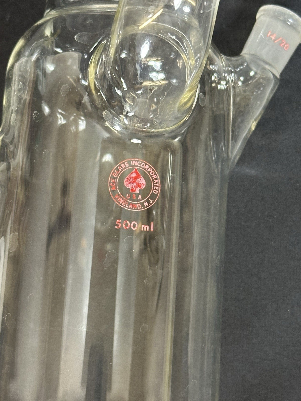 Ace Glass 500 ml Multi-Neck Cylindrical Distillation Vessel/Receiver Flask