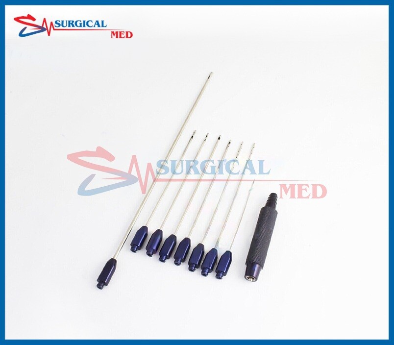 Luer lock connector syringe Cannula 9 PCs Set Plastic surgery Lipo Cannula