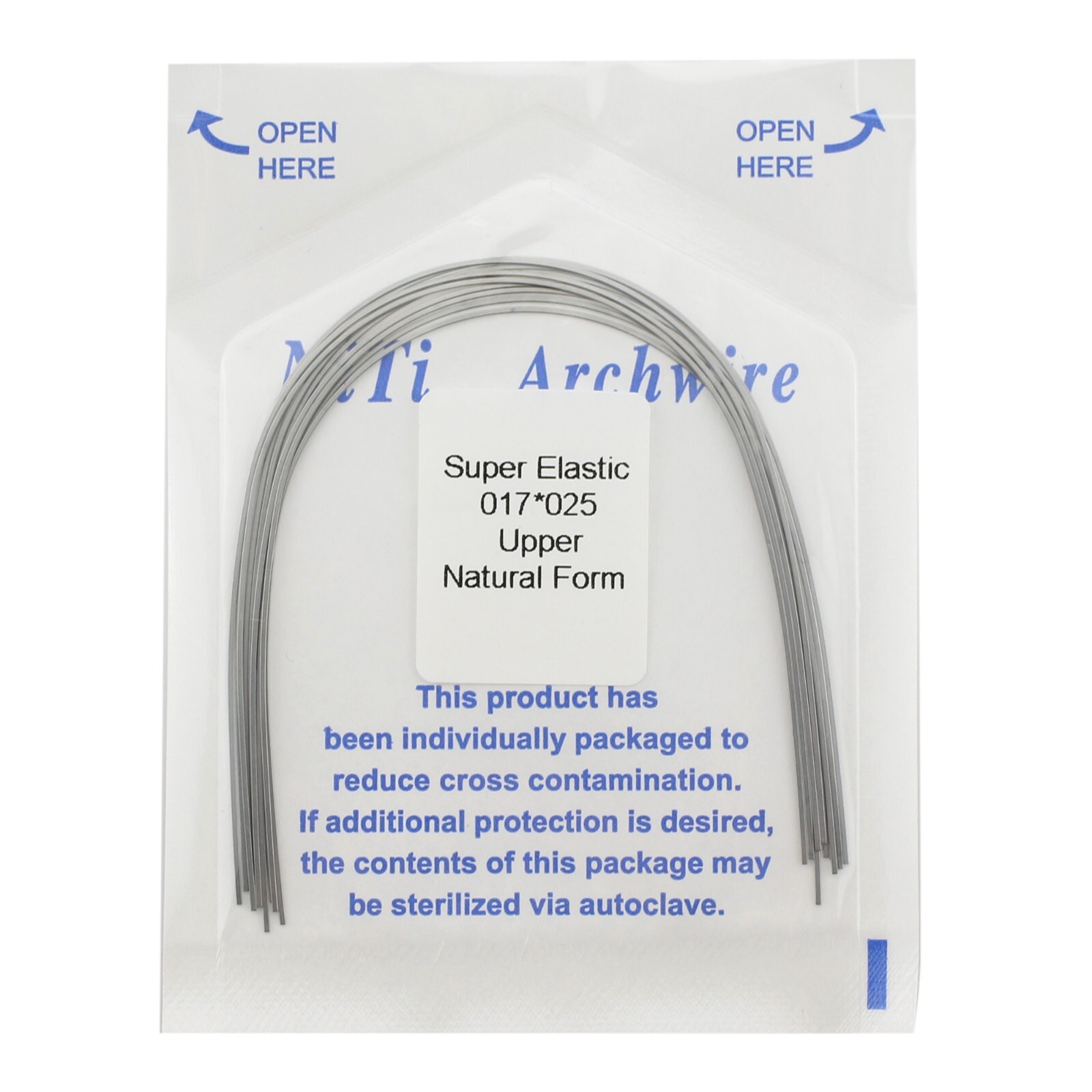 Dental Orthodontic Niti Arch Wires Natural Form Rectangular 16*16 16*22 19*25
