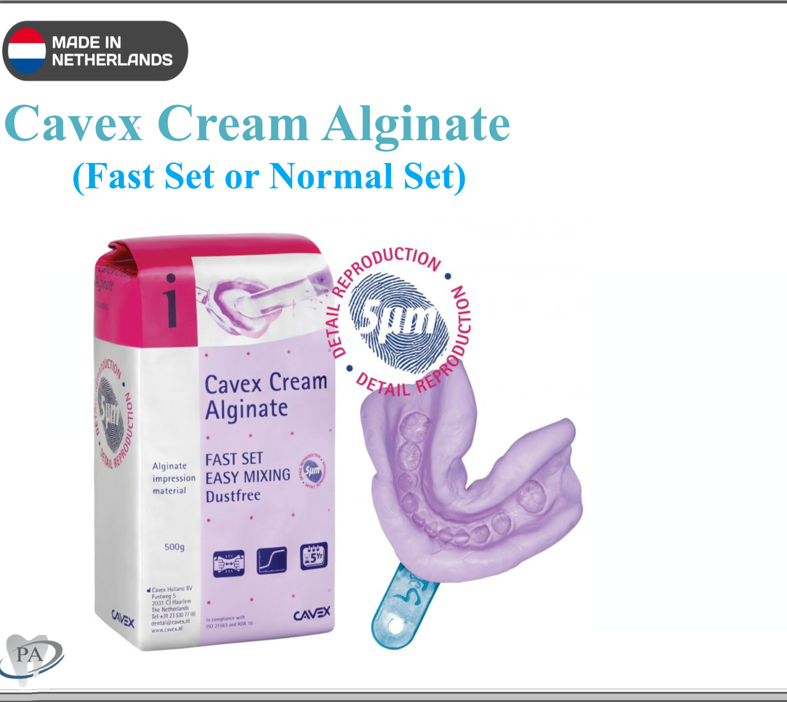 10 Pack Cavex Cream Alginate Fast Set Impression Material Bubble Gum Aroma 500g