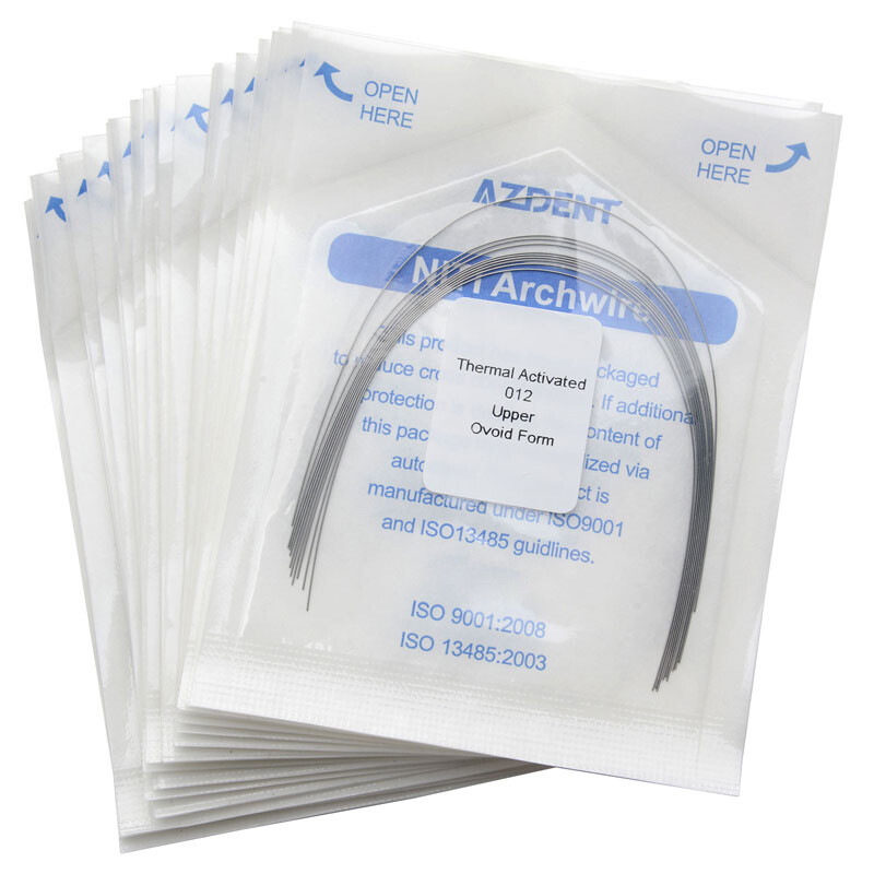10 Packs AZDENT Dental Orthodontic Heat Thermal Activated Niti Arch Wires Round