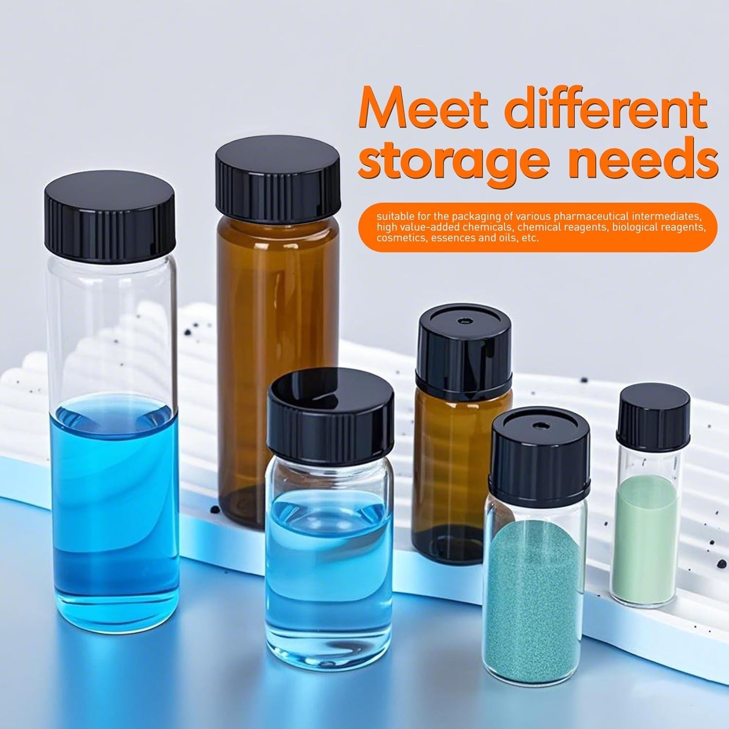 20 PCS 4ml Borosilicate Glass Vials with Caps | Leak-proof tiny jars,Sample s…