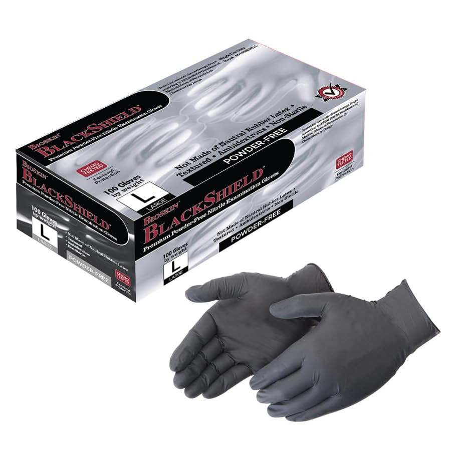 Bioskin Nitrile Exam Grade Disposable Gloves, 6 Mil – Medium | Powder-Free, Chem