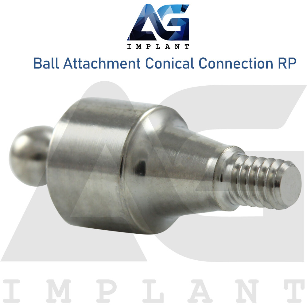 Ball Attachment Prosthetic Set RP Conical Connection Titanium Dental Fixture