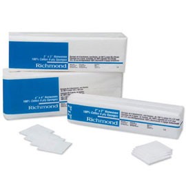 Richmond 2′ x 2′ Non-Woven Cotton Sponges 5000/Cs. 4-ply Non-Sterile, 100%