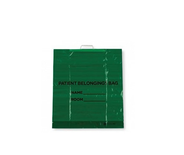 MediChoice Patient Belongings Bags Green With Drawstring 20»x 20», 50 bags