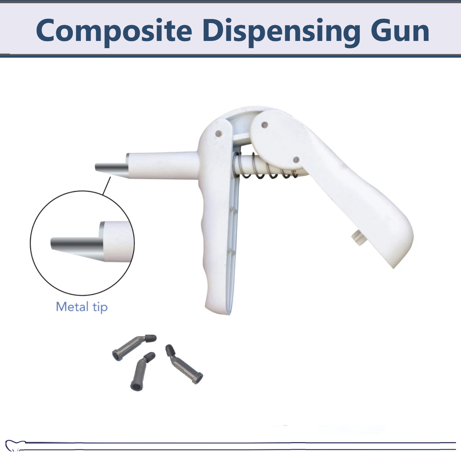 PacDent Dental Composite Compule Capsule Unidose Dispenser Gun with Metal Tip
