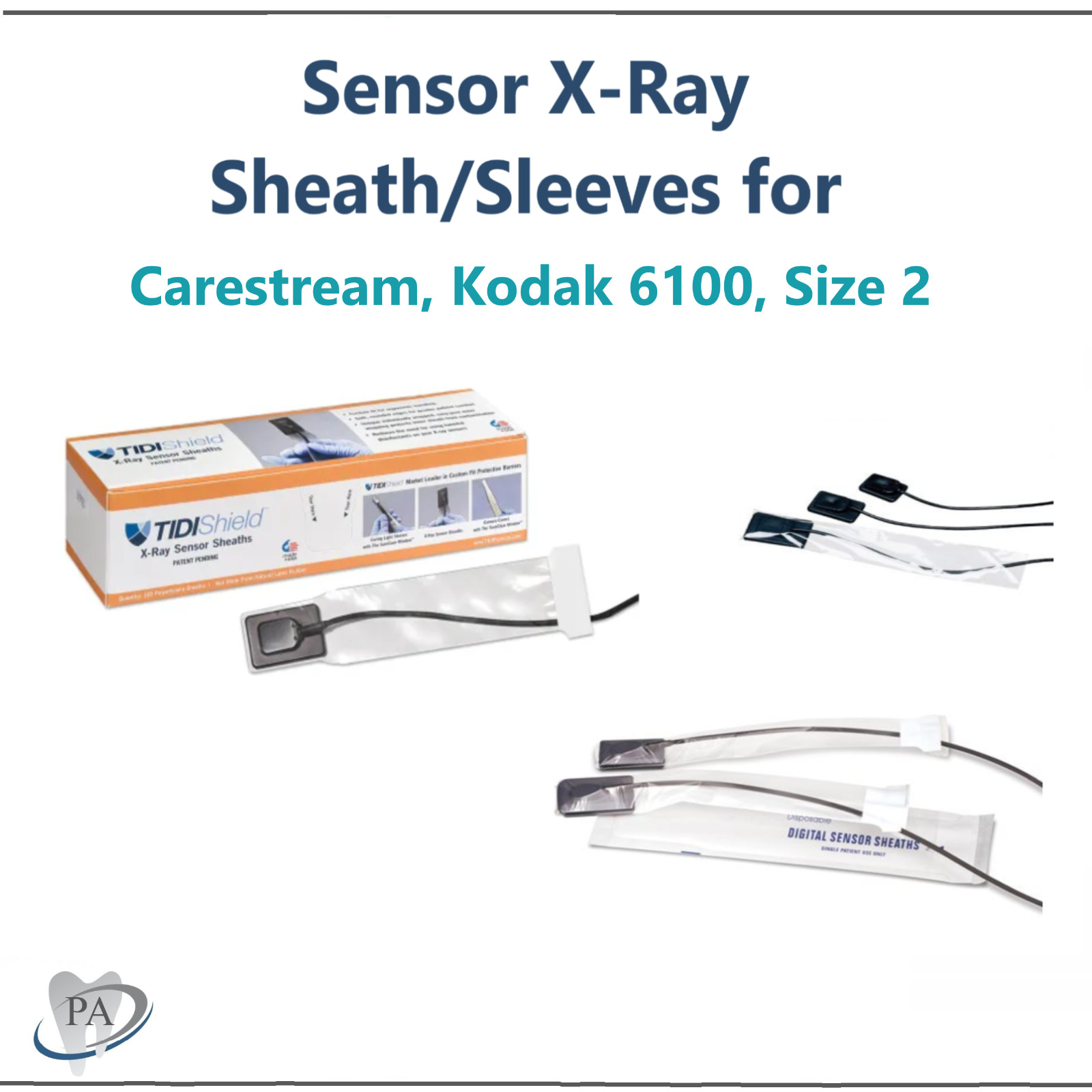 Dental Digital X-Ray Sensor Sleeve Sensor Carestream 6100 Kodak Size #2, 500/Bx