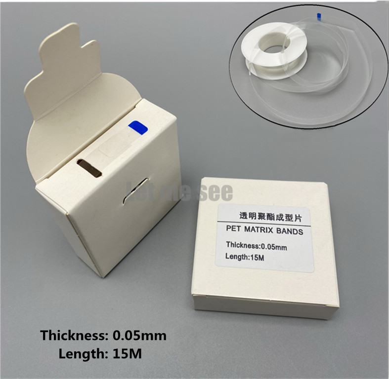 1 Roll Dental Polyester Matrix Bands Clear Transparent Matrices Band 15M* 0.05MM
