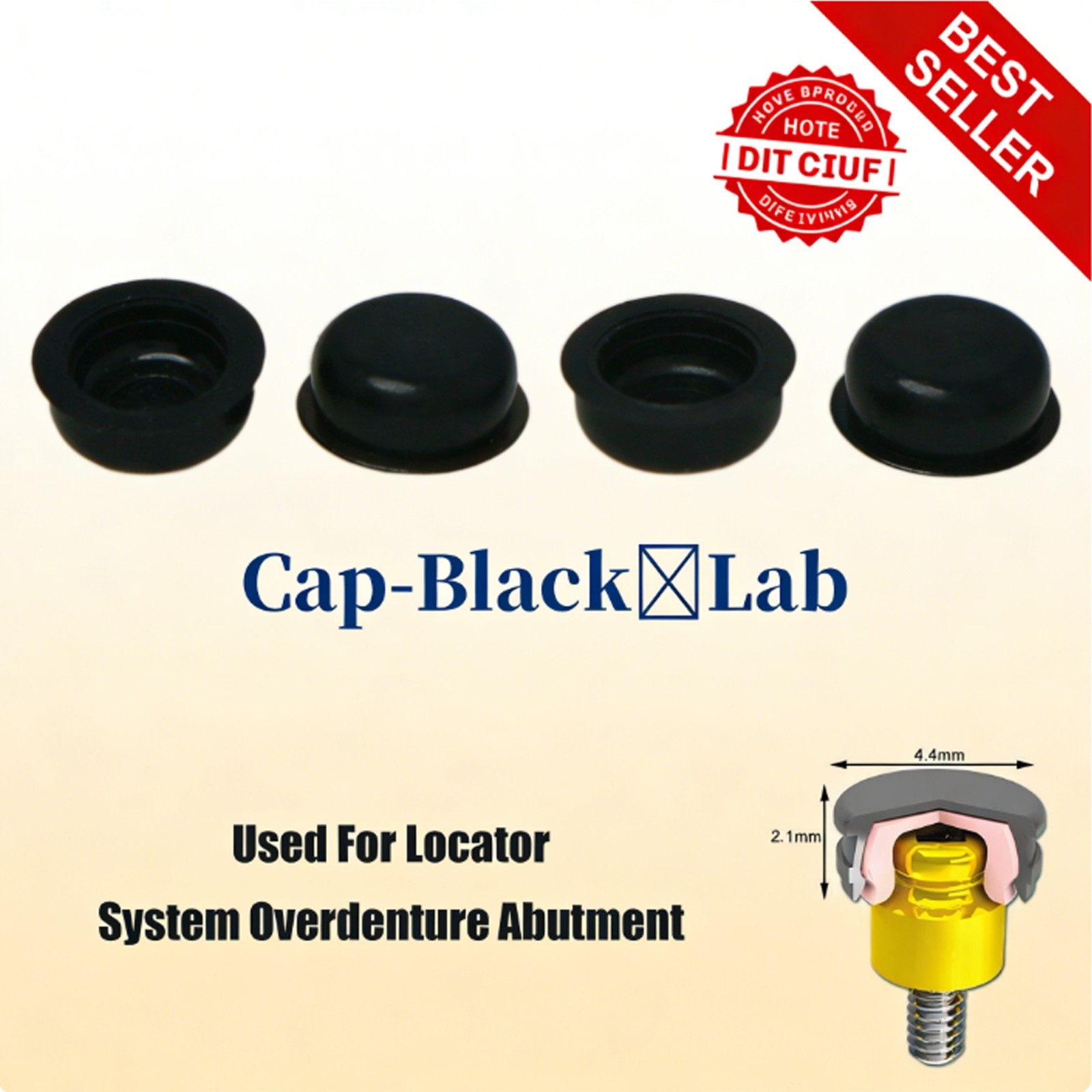 Replacement Metal Housing & Lab Processing Cap Inserts Assembly Fit Zest Locator