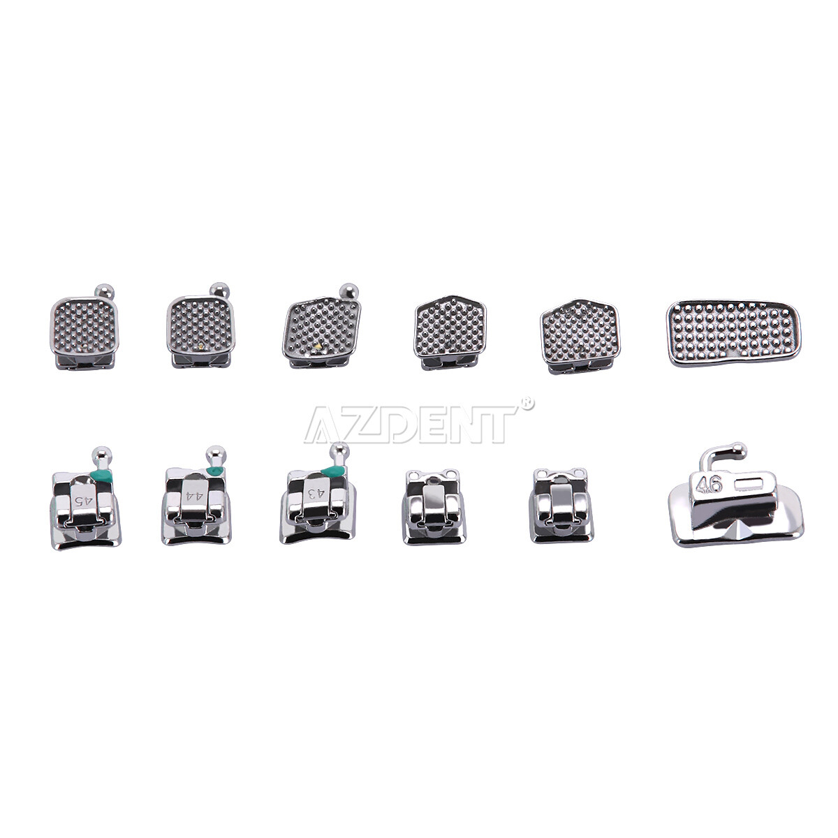 Dental Ortho Brackets Self Ligating Mini MBT/Roth.022″ Hooks 3-4-5+Buccal Tubes