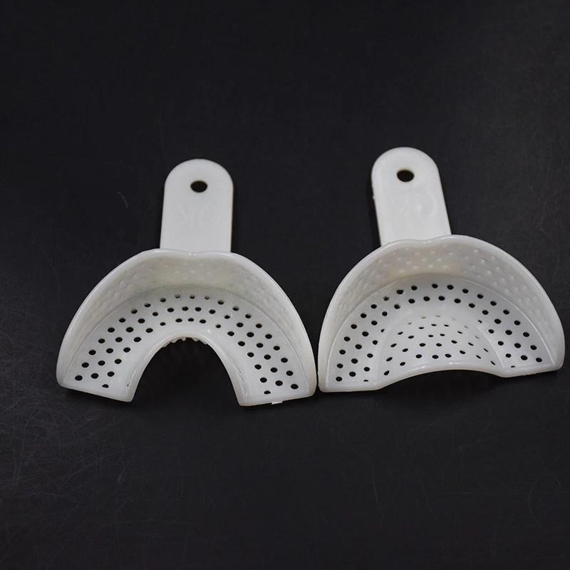 5 Sizes Dental Disposable Plastic Central Denture Impression Trays 2 Pcs/Pair