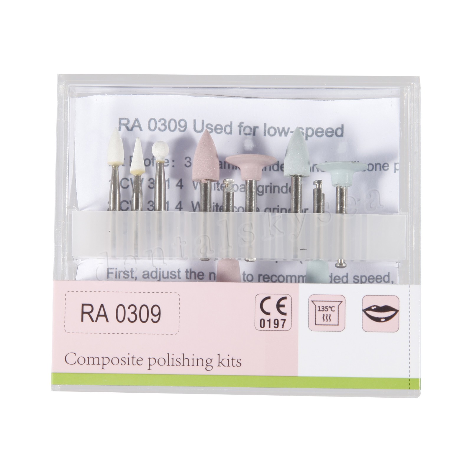 Kit de pulido de resina compuesta de silicona de diamante dental Pulidor fresas