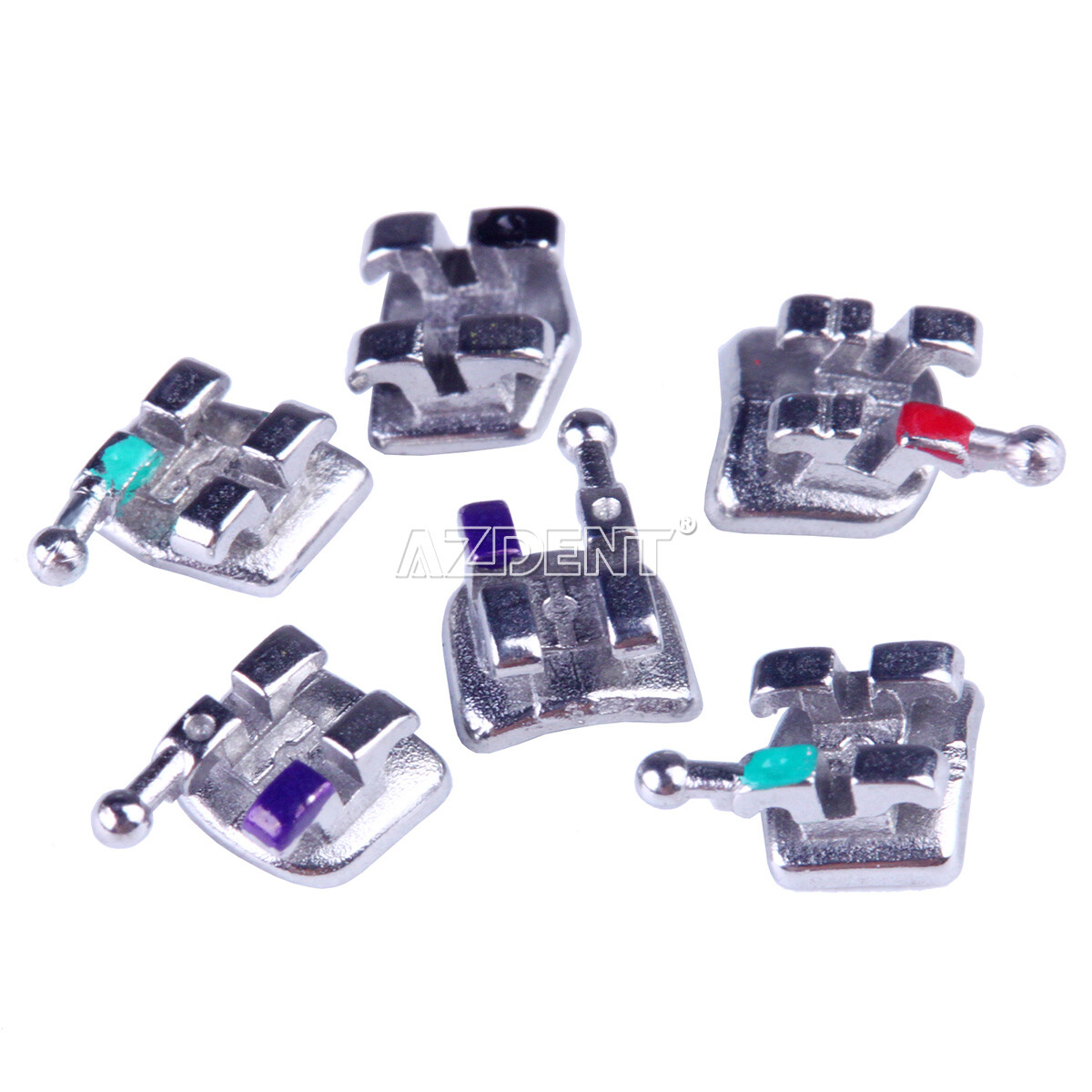 10Sets Dental Orthodontic Brackets Braces MIM Mini Roth MBT 022 345 Hooks Metal