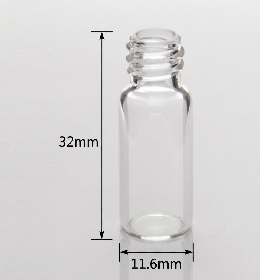 300-1000Pcs 2mL Clear Autosampler Vials 8-425 Screw Thread 11.6x32mm Glass