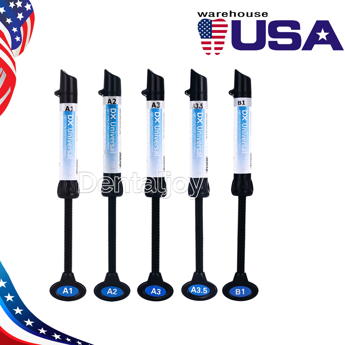 DENTEX Universal Dental Light Cure Hybrid Composite Resin A1/A2/A3/A3.5/B1