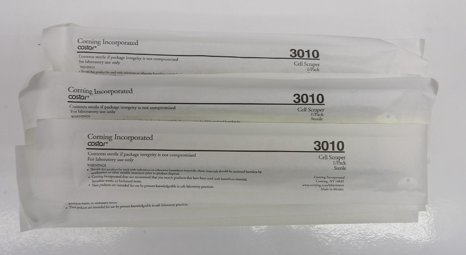 Corning 3010 Costar Cell Scraper Sterile Bag of 12