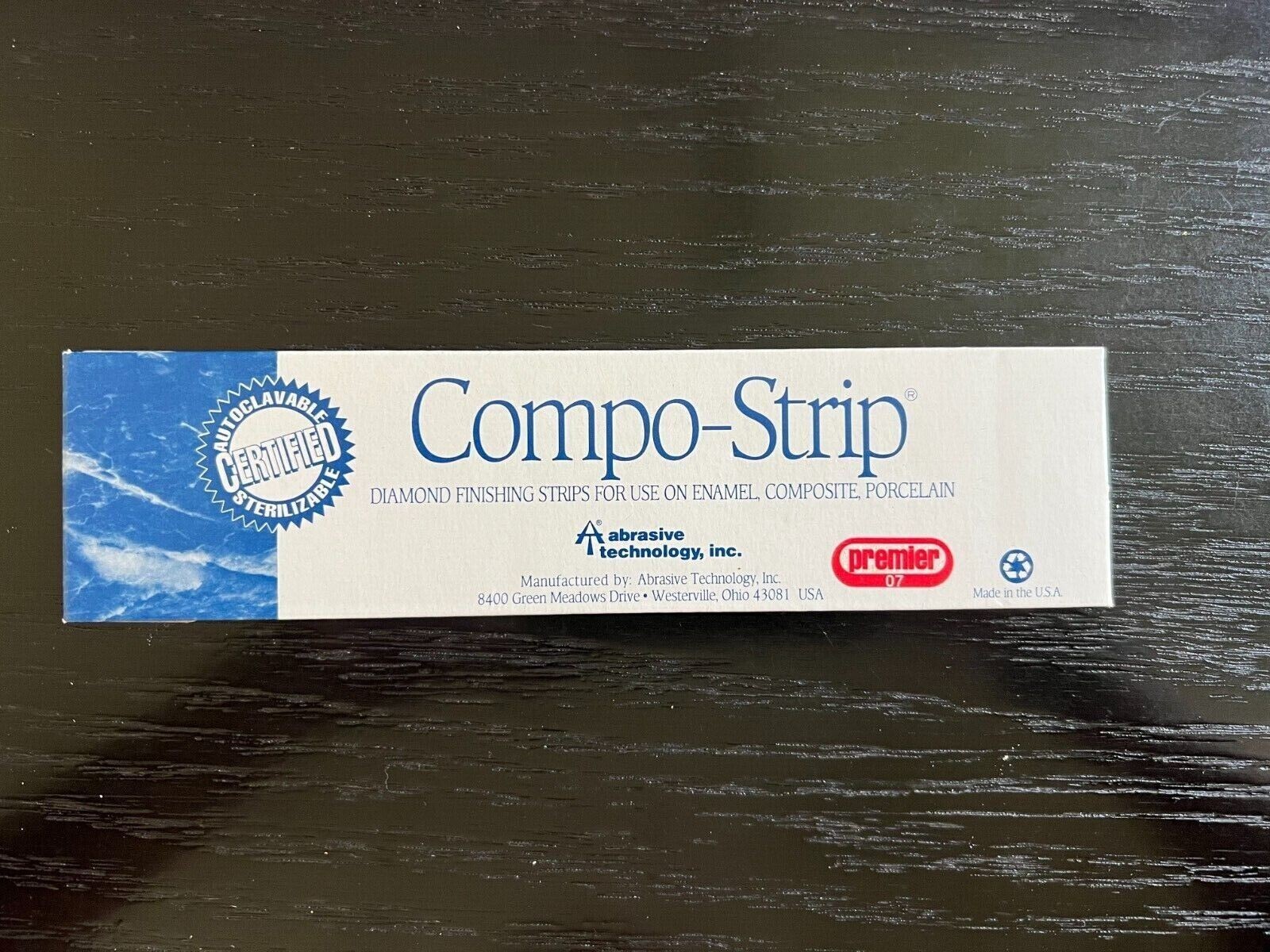 Compo-Strip Diamond Finishing Strips Single Side 60 micron Blue Refil – Premier