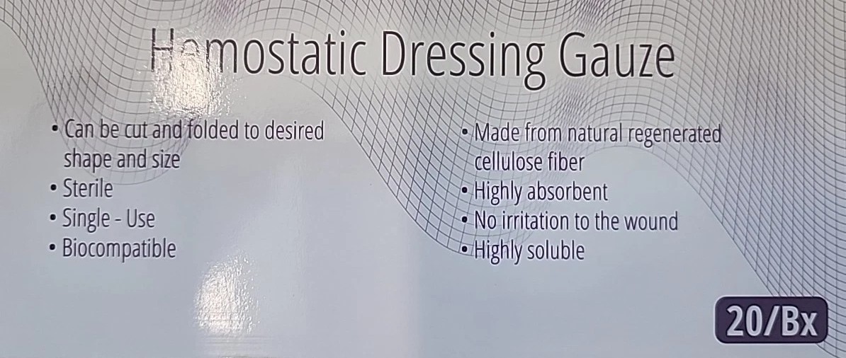 HEMOSTATIC Dressing GAUZE DENTAL 20 Pc/Box compare to BIOVIVa Gelfoam Cellulose