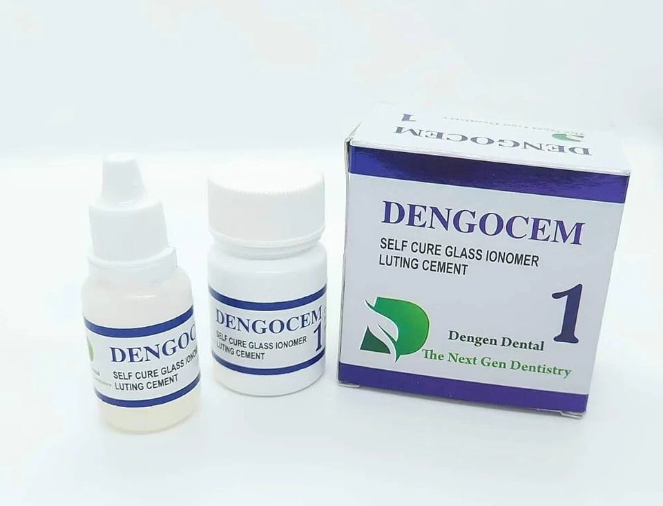 Dental DENGOCEM Self Cure Translucent GIC Luting Cement Powder Liquid Set