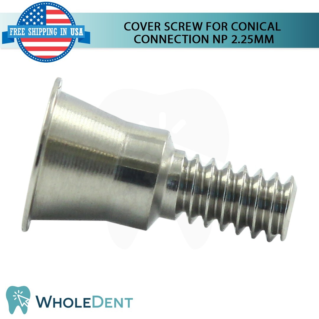 50x Dental Titanium Cover Screw Narrow Platform Conical Connection Hex 2.25mm NP
