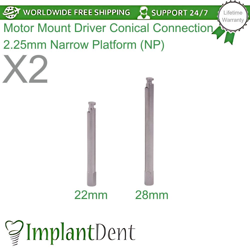 2x Motor Mount Driver Conical Connection 2.25mm Narrow Platform Dentistry Lab