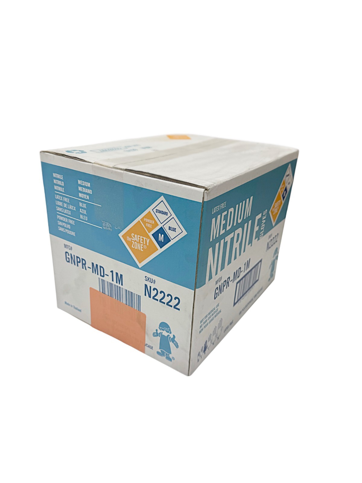 Medium Nitrile Gloves – Safety Zone GNPR-MD-1M | 1000 Gloves/Case