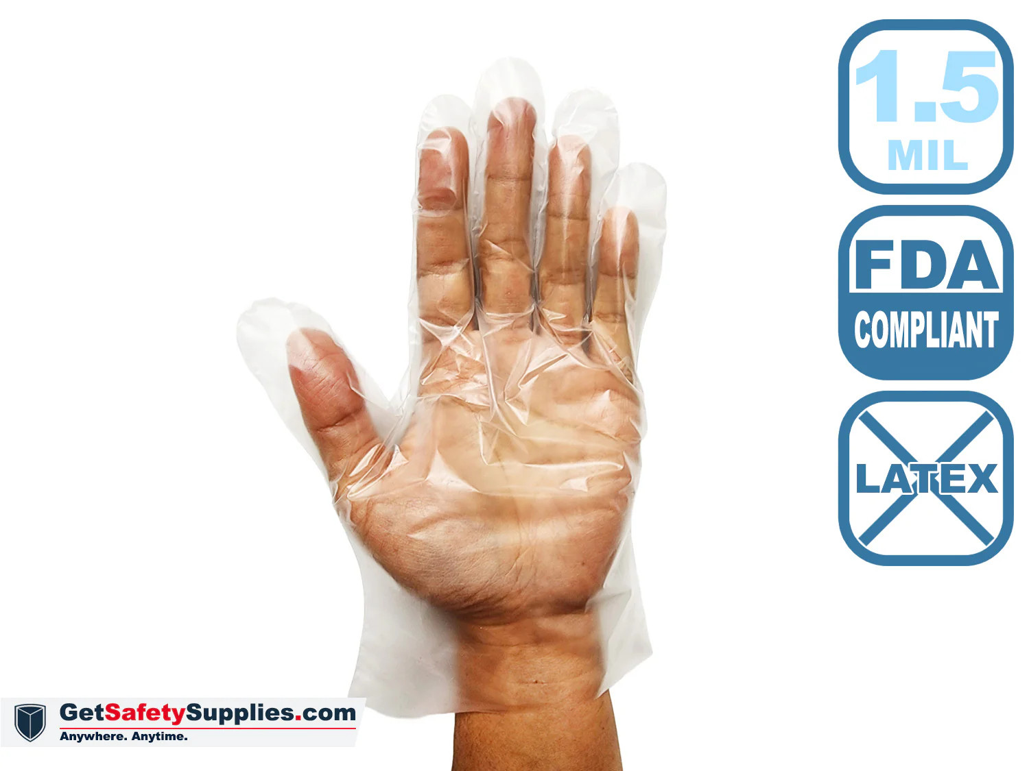 🧤 [2000 Gloves] Thermoplastic Elastomer TPE Disposable 1.5 Mil Restaurant Food
