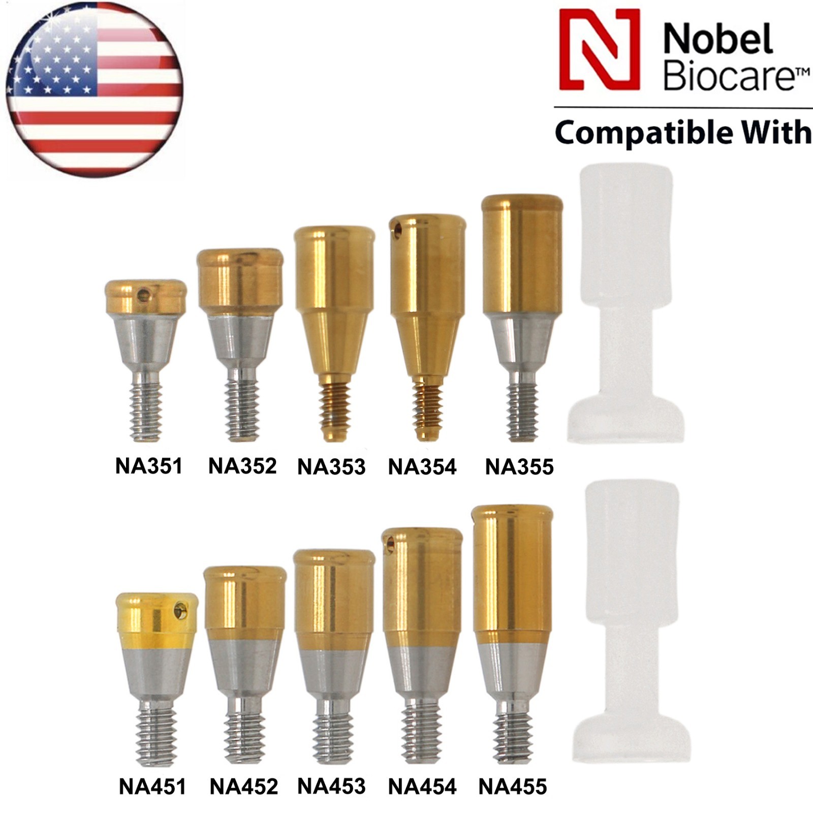 US For Nobel Active Locator Abutment Transfer Coping Open Closed Tray NP/RP