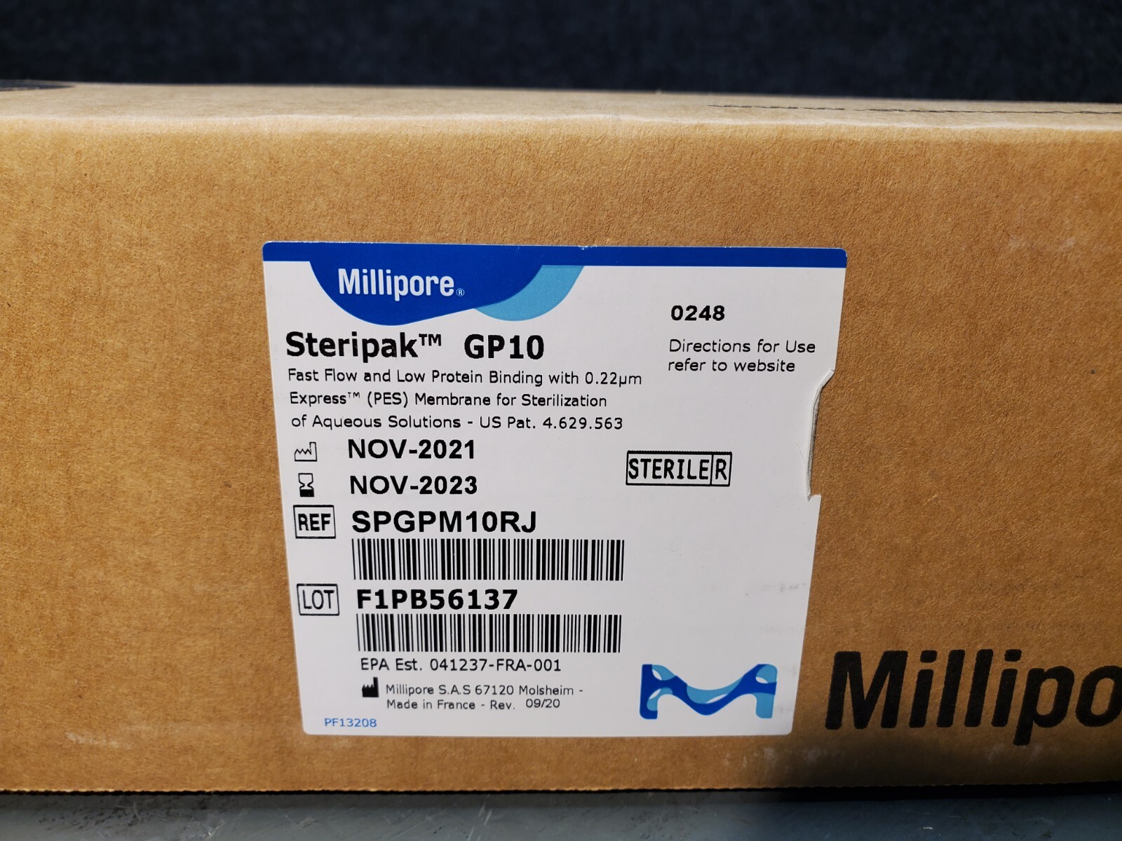 Millipore Steripak-GP10 Pressure Filter Unit 0.22 µm # SPGPM10RJ *3 PACK*