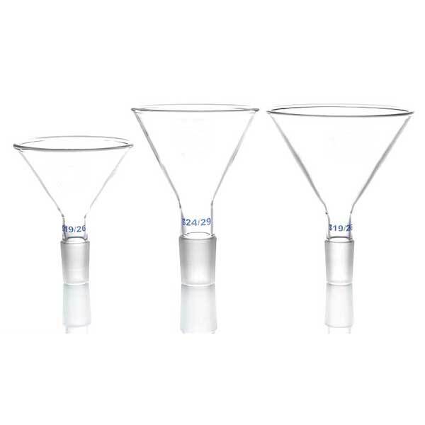 50mm – 150mm Clear Glass Funnel with Standard Joint to Chemistry Vacuum Flask CA