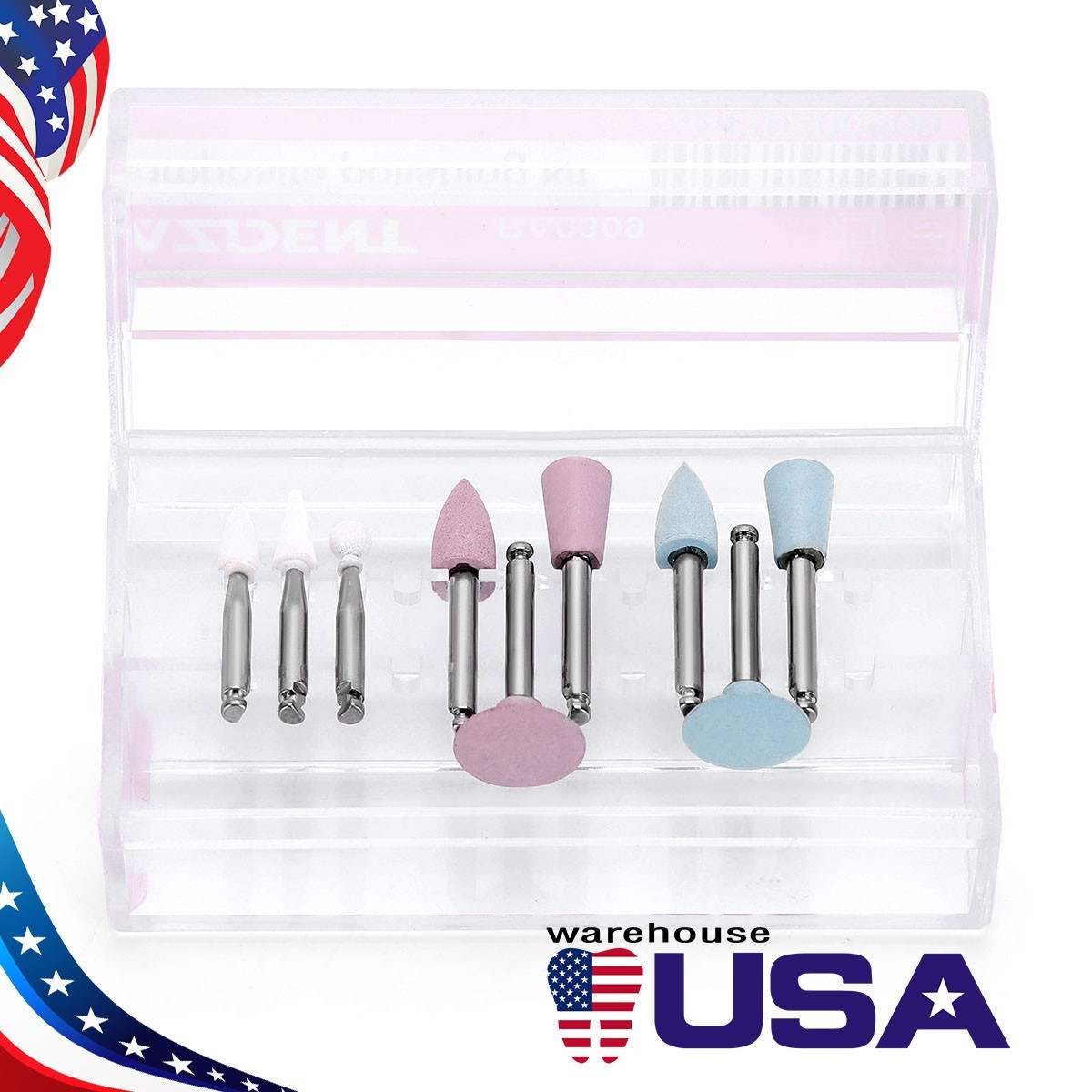 AZDENT Dental Light-Curing Resin Polishing Set Ceramic Silicon Rubber Dia.2.35mm