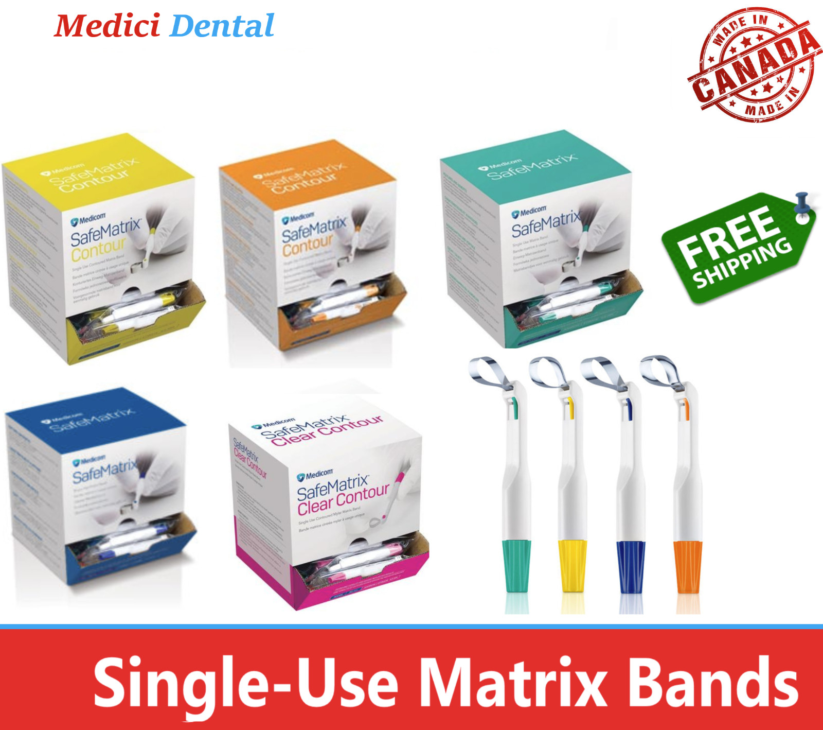 Dental Pro-Matrix Band Narrow, 4.5 mm, Wide, 6.0 mm, Matrix Bands Curve Contour