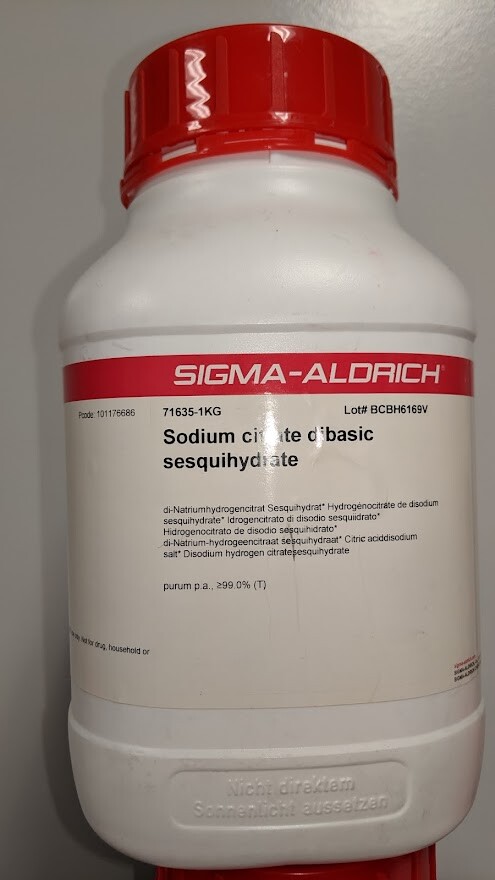 71635 1KG Sigma-Aldrich Sodium citrate dibasic sesquihydrate purum p.a., ≥99.0%