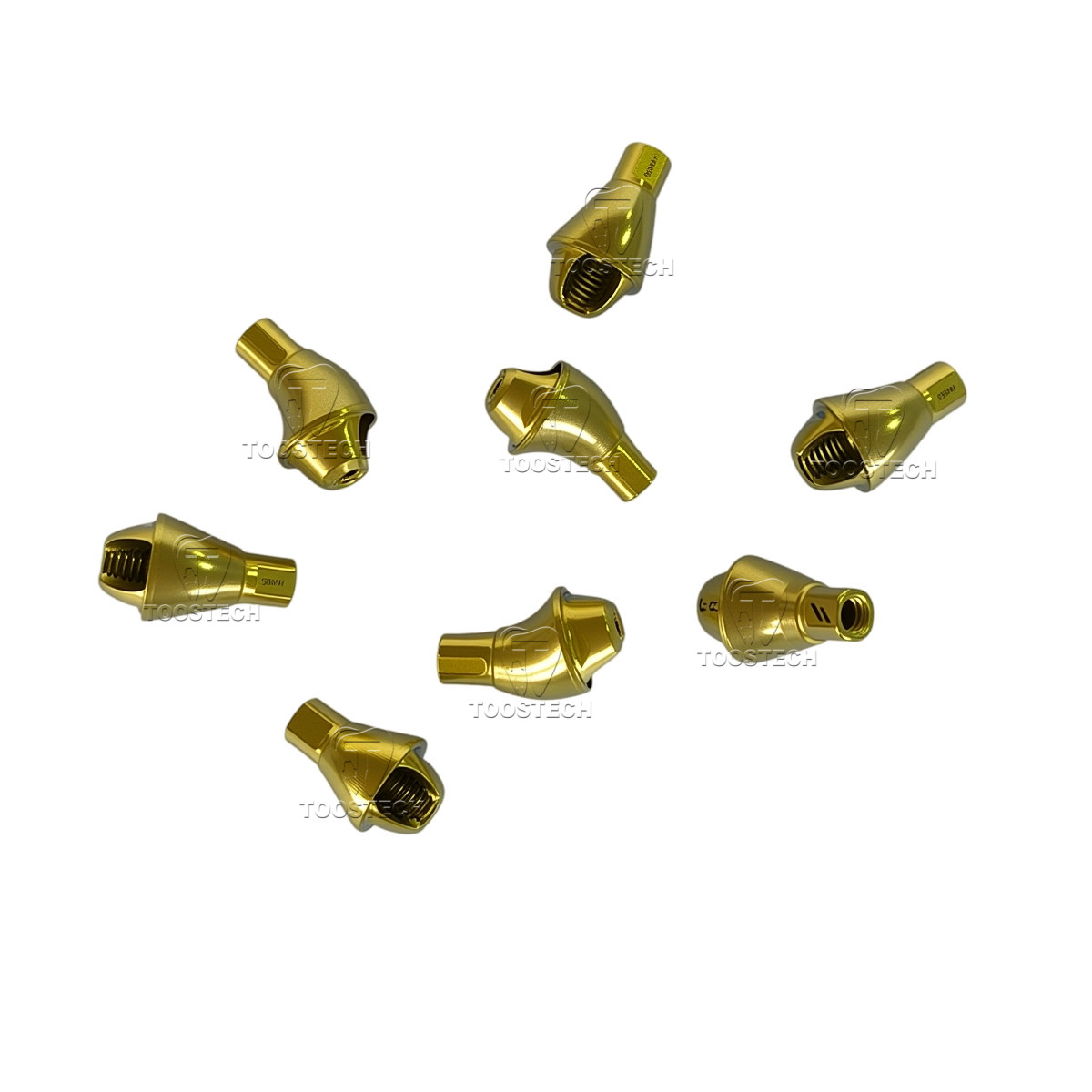 6pcs multi unit angled abutment fits to Straumann ITI NC/RC 17 degree D4.6mm