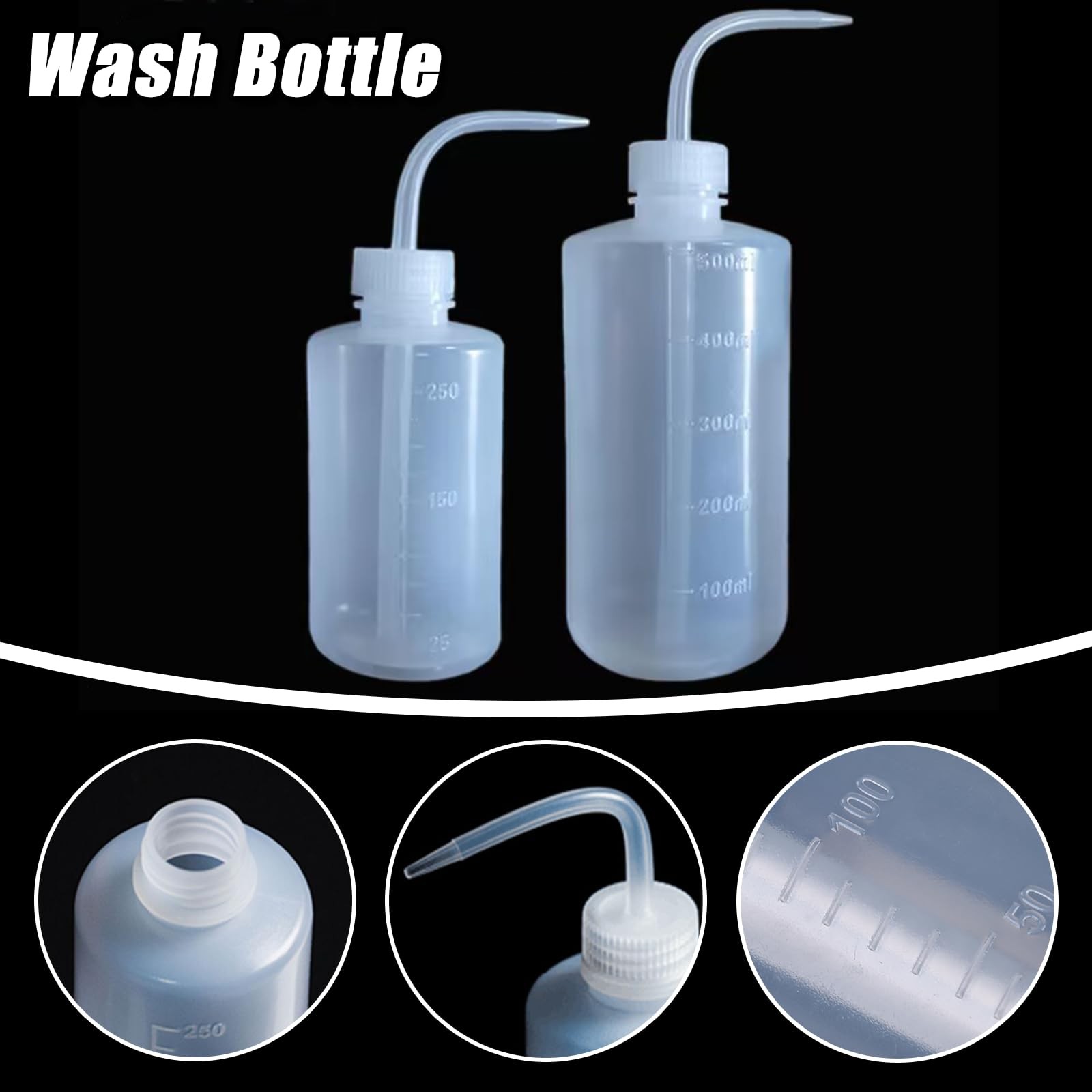 YONGDA Squeeze Bottles 2-Pack (500ml/16.9oz) 500 ml – 2 Pack, clear