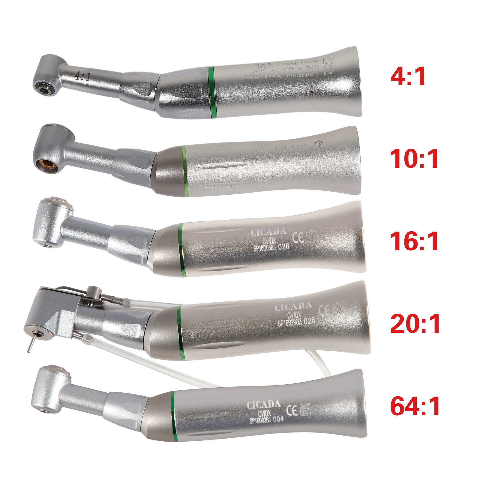 Dental 4:1 10:1 16:1 20:1 64:1 Endo Contra Angle Handpiece Slow Fit NSK