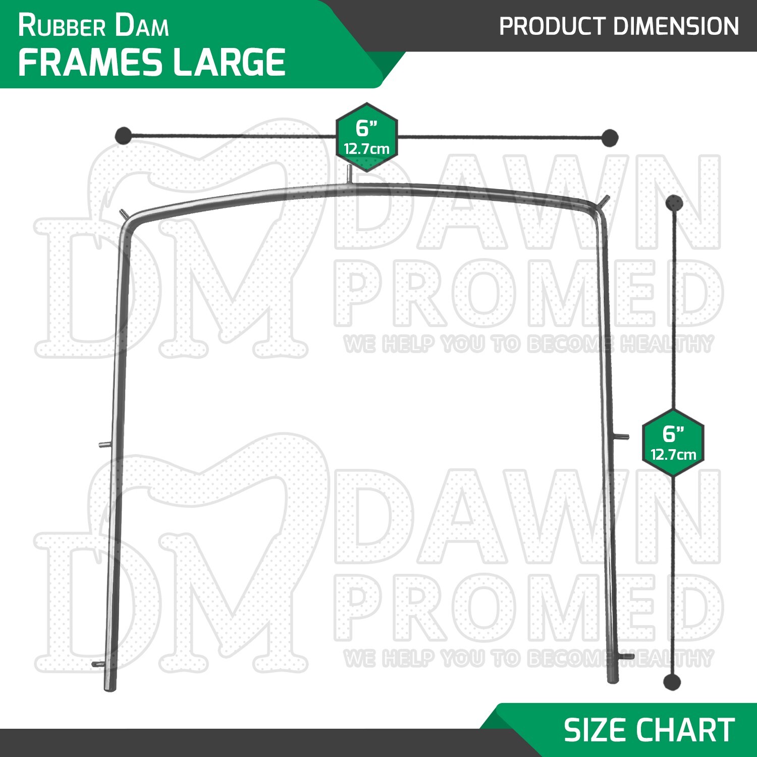 3 Pcs Rubber Dam Frame S, M, L Sheet Holder Set Orthodontic Dental Instruments