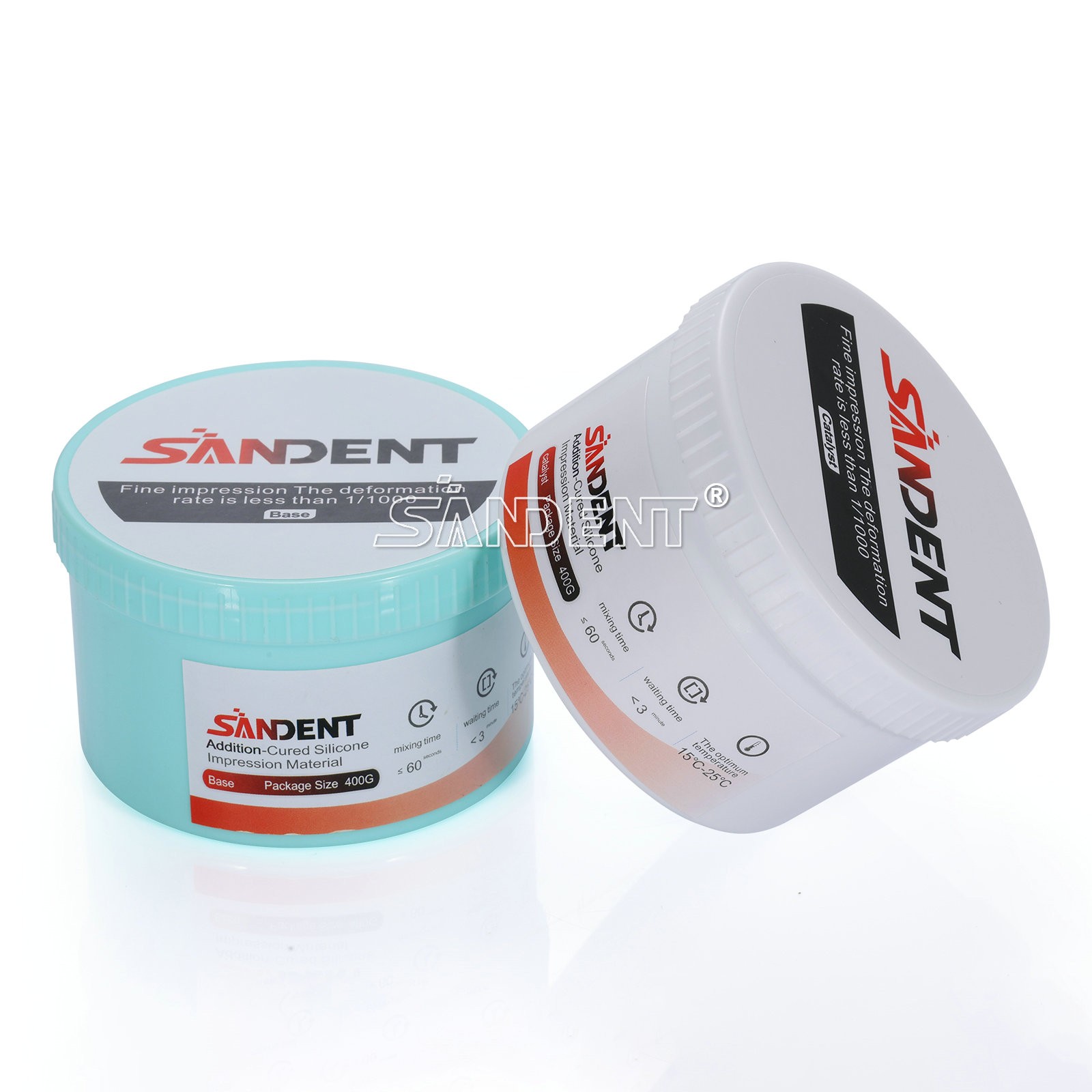 Dental Soft Putty Impression Material (400 g Base + Catalyst) Regular Set