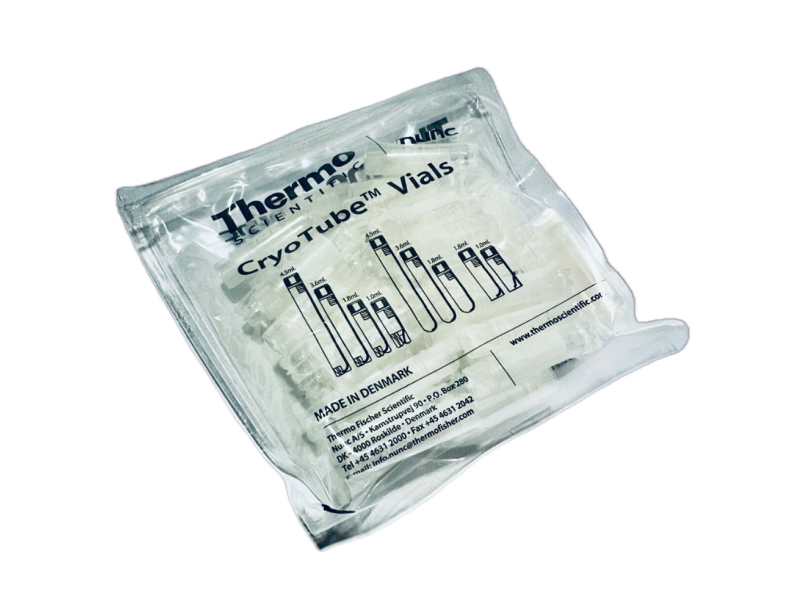 NUNC 1.8mL Cryogenic Tubes Biobank & Cell Culture 50/Bag LABORATORY LAB 377267