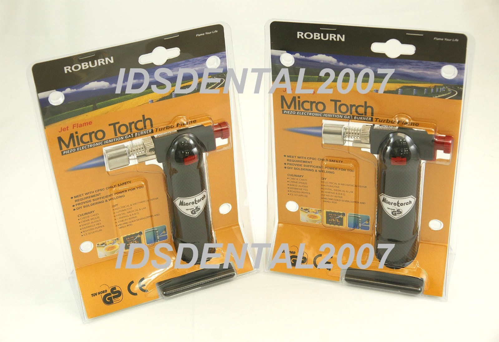 2 PCS MT-770B Butane Micro Torch Piezo Ignition Gas Burner Dental Lab Cooking