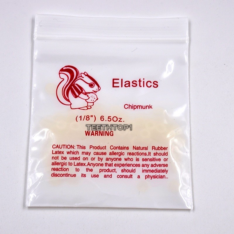 4 Sizes 100pcs/pack Dental Orthodontic Rubber Bands Elastics Latex Braces 6.5 Oz