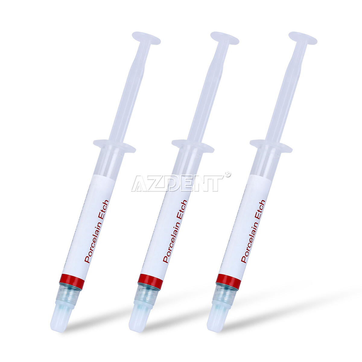 3X Gel grabado porcelana dental HF 9,5% jeringa grabador ácido fluorhídrico