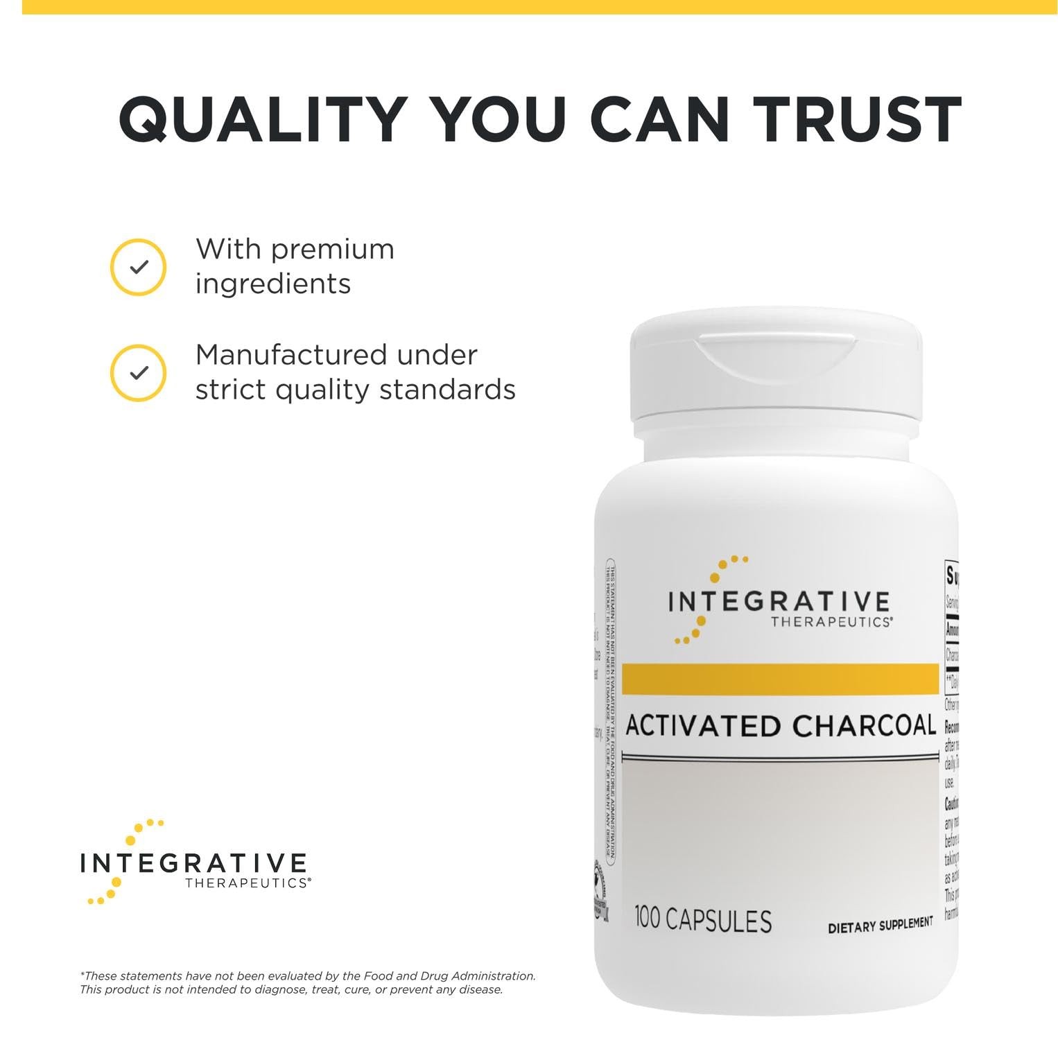Integrative Therapeutics Activated Charcoal – Digestive 100 Count (Pack of 1)