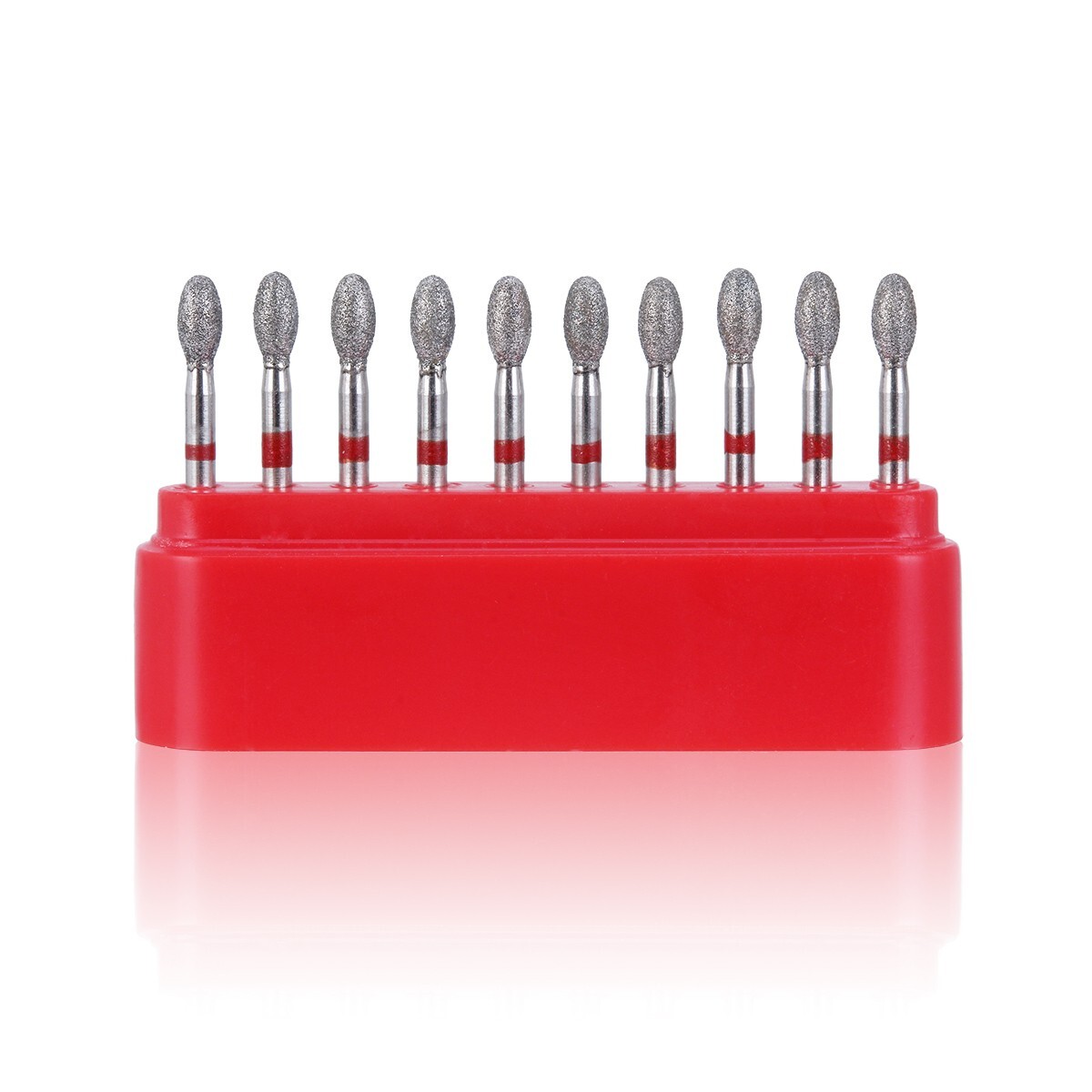 50X AZDENT Dental Diamond Burs FOOTBALL 379-023F FINE RED DEFEND Friction Grip