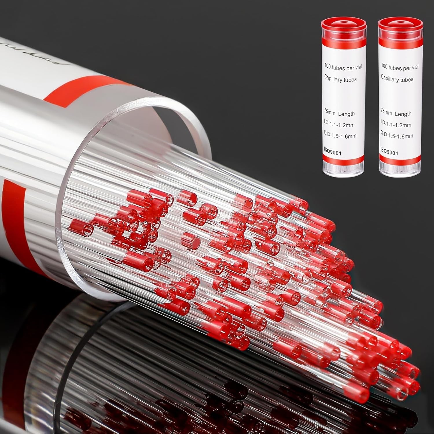 Efficient 200 Pcs Glass Capillary Tubes 75mm – Versatile Lab Use and Sampling