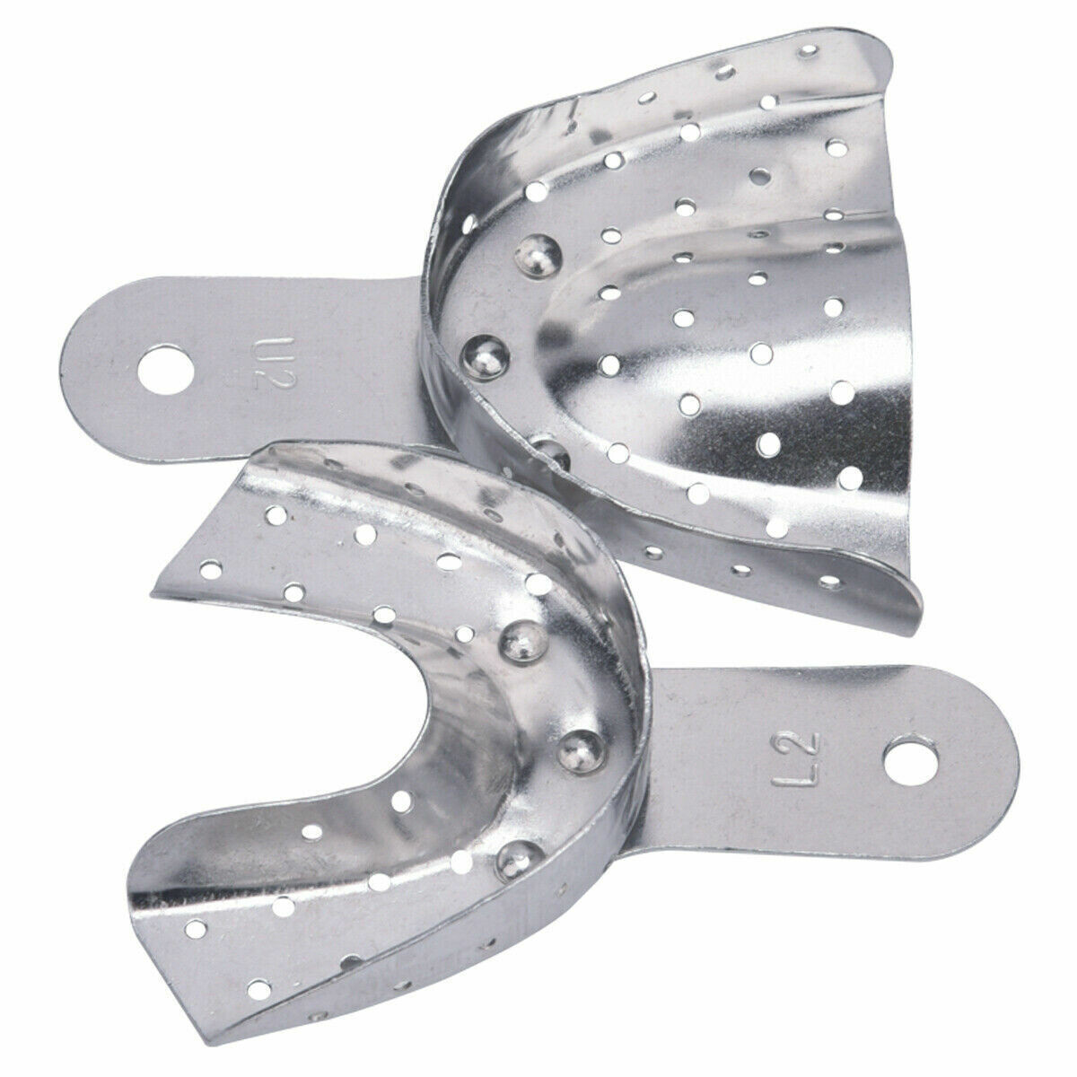 Dental Metal Impression Tray Bite Denture Alloy With Holes Perforated Instrument