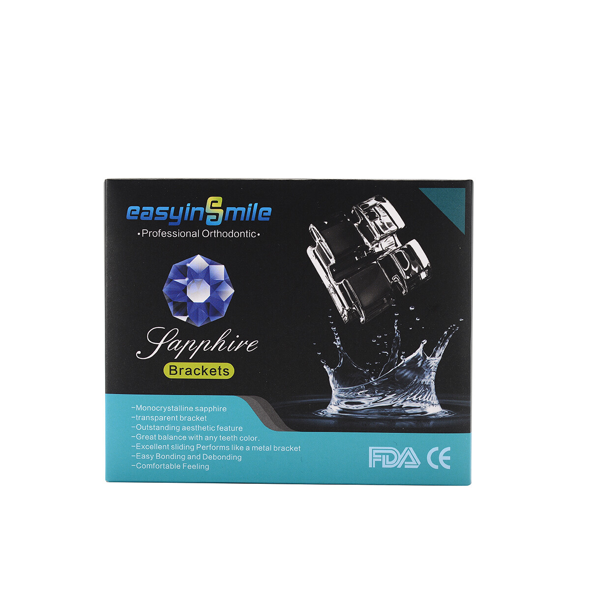 Dental Ortho Bracket Braces Ceramic Sapphire Clear Mini Braces Roth MBT.022 Hook