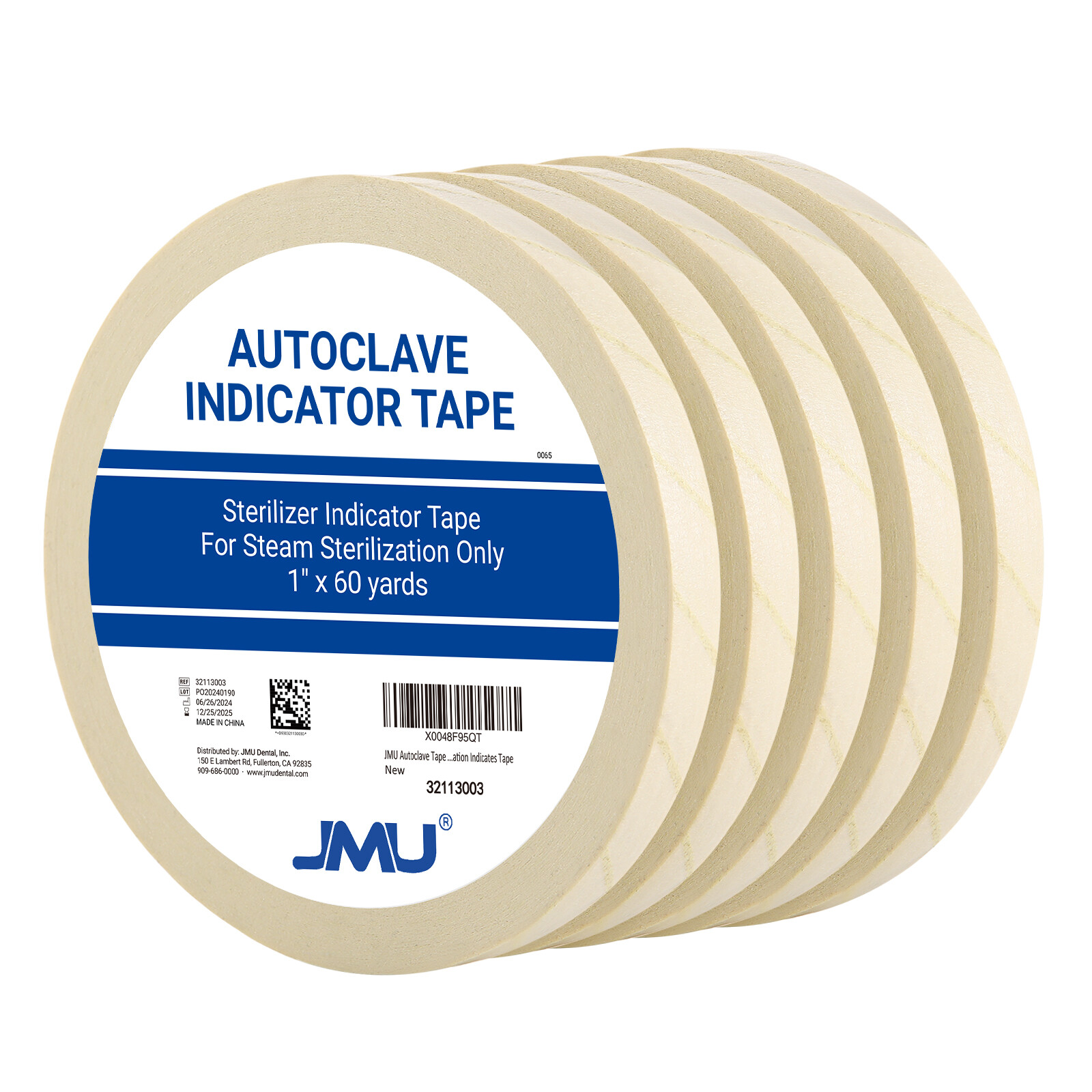 JMU Dental Autoclave Sterilization Tape Steam Indicates Best Quality 1″ x 60