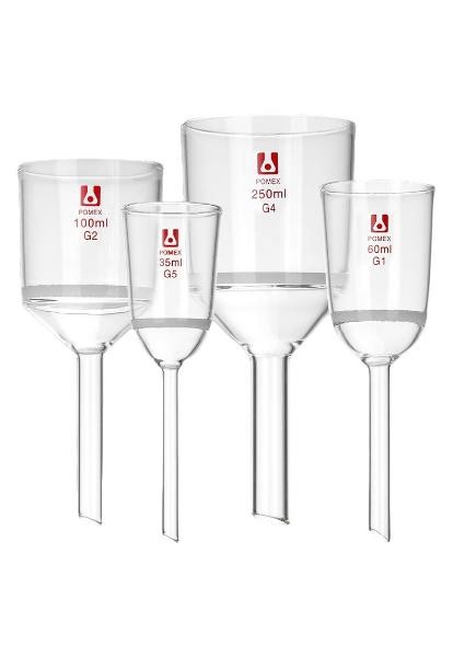 Lab Supply Sand Core Filter Funnel 35ml-2000ml Borosilicate Glass G1-G6 Cores